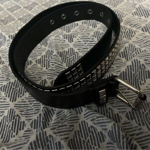 Black Studded Grunge Silver Y2K Opium Belt